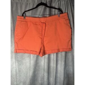 TIME AND TRU LADIES WOMENS RELAXED FIT KNIT SHORTS SIZE XXL 20 ORANGE COLOR NEW
